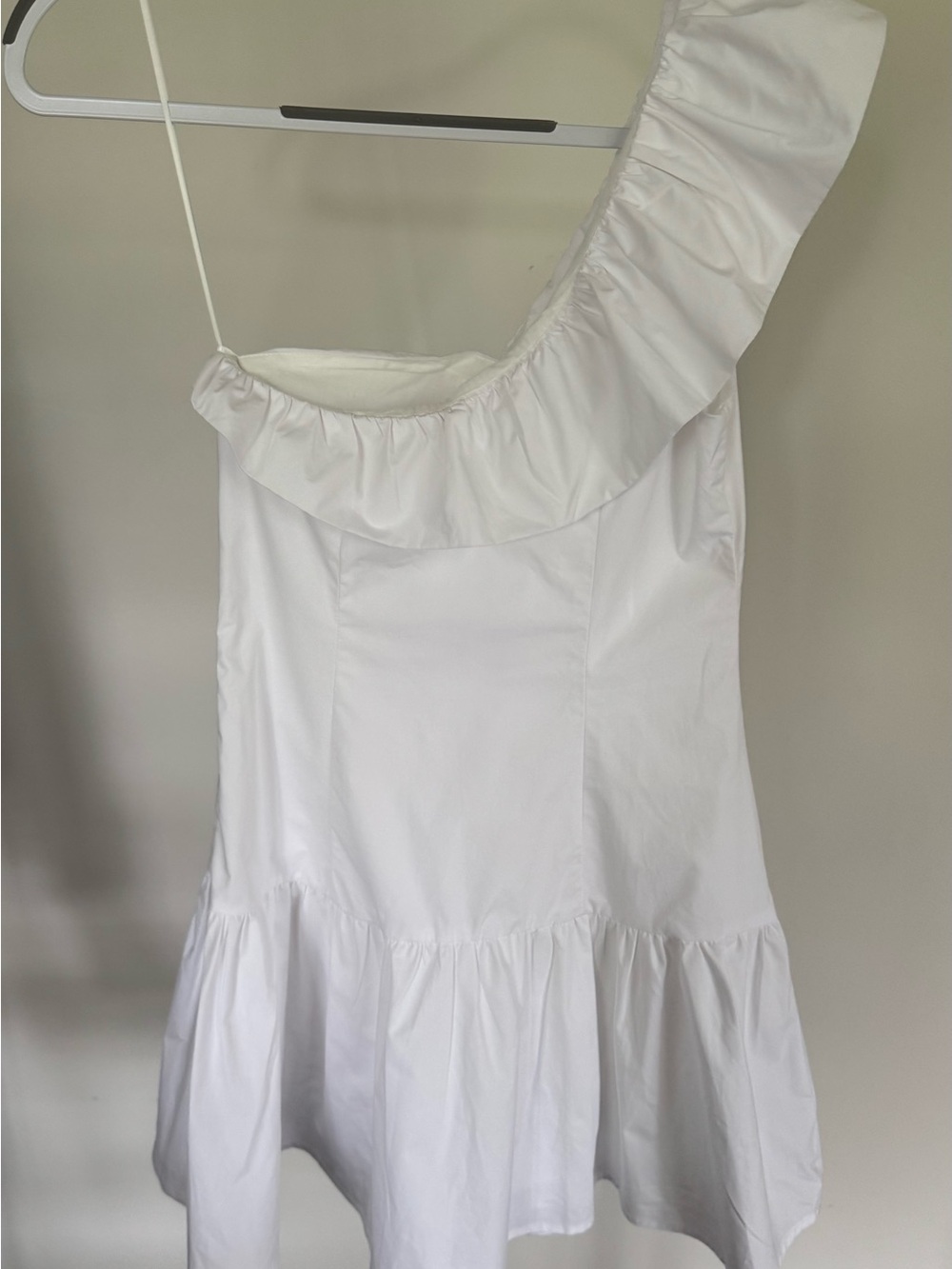 Astr White One-Shoulder Ruffle Mini Dress - Picture 6 of 8